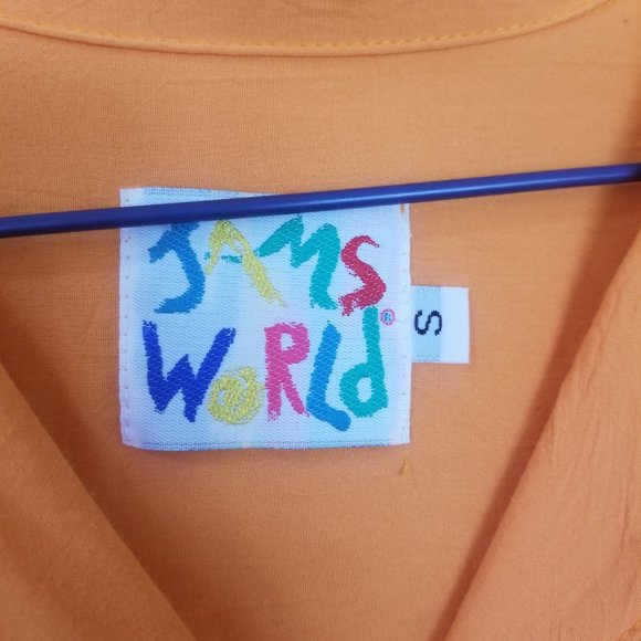 Orange Short Sleeve Button Up - Picture 2 of 6